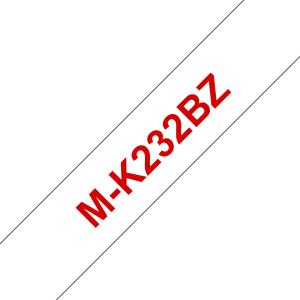 M-tape 12mm Plastic Red On White (m-k232)                                                            tape 8m non-laminated