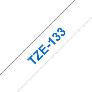 Tape 12mm Lami Blue On Clear (tze-133)                                                               tape 8m laminated