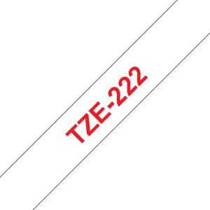 Tape 9mm Lami Red On White (tze-222)                                                                 tape 8m laminated