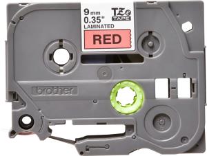 Tape 9mm Lami Black On Red (tze-421)                                                                 tape 8m laminated