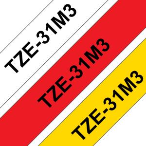 Tze-31m3 12mm 8m 3-pack With Tze-231/431/631                                                         TZE231white+TZE431red+TZE631yellow