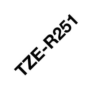 Tape Tzer251 24mm Black On White Satin Ribbon Schriftband 4m textile