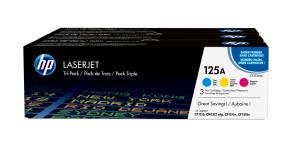 Toner Cartridge - No 125A - Cyan/Magenta/Yellow - 3 Pack 3x1400pages