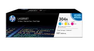 Toner Cartridge - No 304A - Cyan/Magenta/Yellow - 3 Pack 3x2800pages