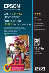 Value Glossy Photo Paper 10x15cm 20 Sheet                                                            sheet white 183gr glossy