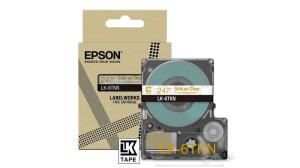Tape Cartridge - Lk-6tkn - 24mm - Metallic Clear/ Gold  LK-6TKN tape metallic 9m