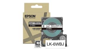 Tape Cartridge - Lk-6wbj - 24mm - Matte White/black  LK-6WBJ tape matte 8m