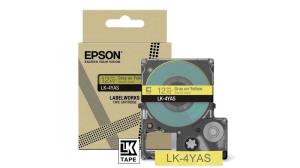Tape Cartridge - Lk-4yas - 12mm - Soft Yellow/gray  LK4YAS colour tape 8m