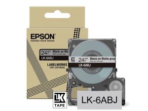 Tape Cartridge - Lk-6abj - 24mm - Matte L Gray/black  LK-6ABJ tape matte 8m
