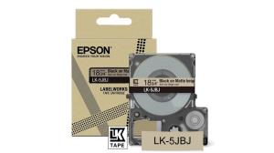 Tape Cartridge - Lk-5jbj - 18mm - Matte Beige/black  LK5JBJ tape matte 8m