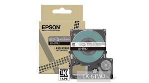 Tape Cartridge -  Lk-5twj - 18mm - Matte Clear/white  LK5TWJ tape matte 8m
