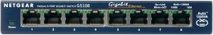 GS108GE Gigabit Ethernet Unmanaged Switch 8-Port Standalone 8xRJ45 blue unmanaged