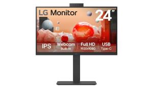 IPS Desktop Monitor - 24BA850-B - 24in - FHD 1920 x 1080 (16:9) - 2x 2W Speakers - Hdmi/ Dp/ 3.5mm (Audio/Mic)/ USB-c - Black 1920x1080dpi Webcam RJ45 USB-C FHD IPS D