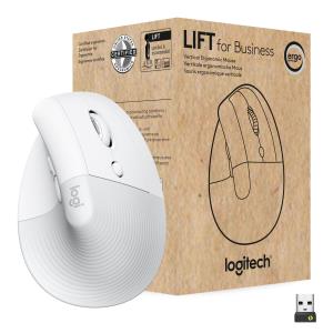 Wireless Mouse Lift for Business Right-hand Off-white mouse 6buttons bluetooth ergonomic white