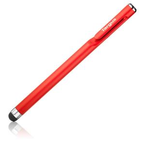 Antimicrobial Smooth Stylus Pen For Smartphones And Touchscreens - Red embedded clip antmicrobial