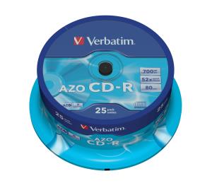 Cdr Recorder Media 700MB 80min 52x Datalife Plus 25-pk With Spindle                                  43352 spindle crystal