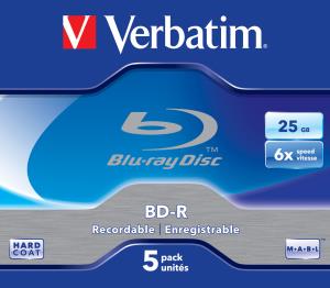 Bluray Disk Recordable 25GB 6x In Jewel Case 5-pk 43715 jewel case