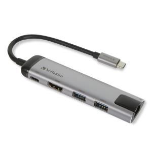 USB-C Multiport Hub USB 3.0 / HDMI / Gigabit Ethernet 49141 USB HDMI RJ45 aluminium