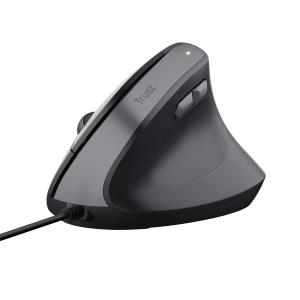 Mouse Bayo Ii Ergonomic Black with cable right-handed vertical black