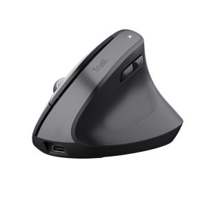 Mouse Bayo Plus Ergonomic Black wireless right-handed vertical black