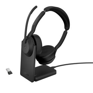 Headset Evolve2 55 MS - Stereo - USB-A / BT - Stand 25599-999-989 wireless black on-ear