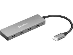 Sandberg USB-C to 4x USB-C Hub 136-41 silver
