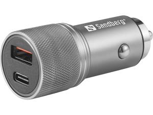 Car Charger  1x QC 3.0+1x USB-C 48w 441-50 aluminium